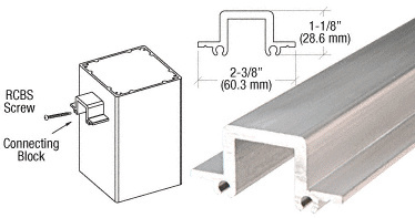 CRL 1" Standard Post Rail Connecting Block
