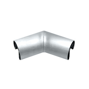 CRL Mill Aluminum 4" x 2-1/2" Oval 135 Degree Horizontal Corner for 1/2" or 5/8" Glass Oval Cap Railing
