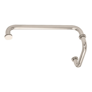 CRL Polished Nickel 12" Towel Bar With 6" Pull Handle Combination Set