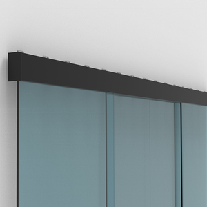 CRL50 Matte Black Series Bi-Parting with Two Fixed Panels Synchronized Wall Mount Kit