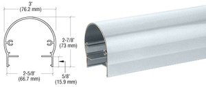 CRL Mill 300 Series 241" Top Rail