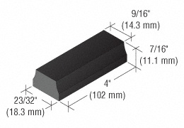 CRL-U.S. Aluminum Setting Blocks for 1/2" to 9/16" Glazing - 20/Pk