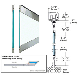 CRL Brushed Stainless Type 2 Easy Slide Stacking Partition System