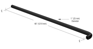 CRL Matte Black Astral Push Bar for 48" Door