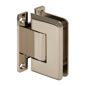 CRL Polished Nickel Pinnacle 337 Series Adjustable Wall Mount 'H' Back Plate Hinge