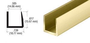 CRL Gold Anodized 9/16" Single Aluminum U-Channel