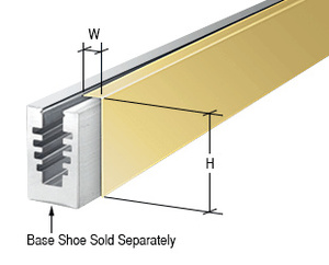 CRL Polished Brass Straight Cladding for B5A Series Surfacemate® Base Shoe