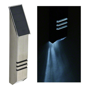 CRL Brushed Stainless Steel StarLight Solar Powered LED Post Mounted Light