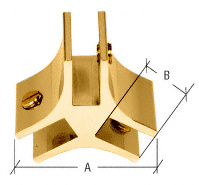 CRL Gold 3-Way 120 Degree Standard Connector for 3/8" Glass