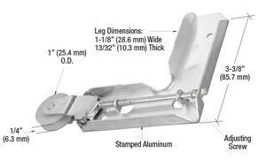 CRL 1" Nylon Sliding Screen Door Roller with Stamped Aluminum Corner Insert