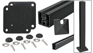 CRL Matte Black 1100 Series End Post Kit