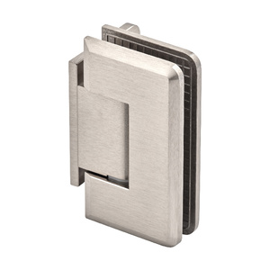 Brushed Nickel Wall Mount with Offset Back Plate Adjustable Majestic Series Hinge