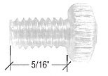 CRL White Finish 8-32 x 5/16" Knurled Thumb Screws