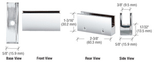 CRL Chrome Face Plate Clamp for 1/4" to 5/16" Glass