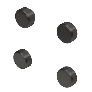 CRL Matte Black Round Mirror Clip Set