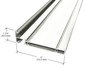 CRL-U.S. Aluminum Intermediate Horizontal, White KYNAR® Paint- 24'-2"