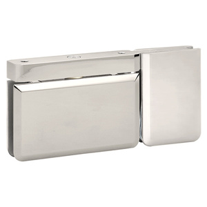 Polished Nickel 180° Glass to Glass (for Fixed Sidelite) Montreal Series Hinge