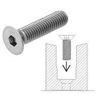 CRL-Blumcraft® Fastener 1/2"-13 x 1-1/2" Flat Head Socket Screw for RG200 Base Shoe