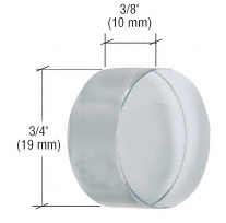 CRL 3/4" UV Bond Round Crystal Shelf Support