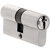 CRL Brushed Stainless Extended Length Keyed Cylinder/Cylinder - Keyed Alike