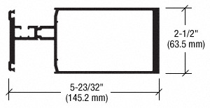 CRL-U.S. Aluminum Heavy Wall (Non-Thermal) Vertical Mullion for 1" Glazing, Clear Anodized Class 1