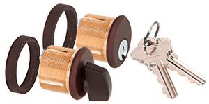 CRL Dark Bronze AMR215 Series Keyed Cylinder/Thumbturn for Use with AMR215 Series Patch Lock