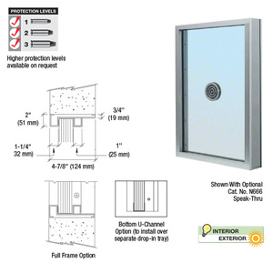 CRL Brushed Stainless Steel Frame Exterior Glazed Vision Window