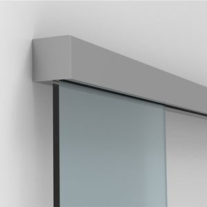 CRL 695 Series Satin Anodized Wall/Ceiling Mount Sliding Door Kit with Softbrake Braking System