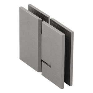 Brushed Nickel 180º Glass to Glass Adjustable Designer Series Hinge