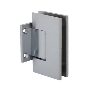 CRL Brushed Satin Chrome Geneva 074 Series Wall Mount Short Back Plate Hinge