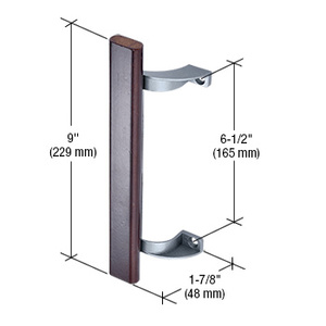 CRL Gray Wood/Aluminum Inside Pull 6-1/2" Screw Holes