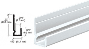 CRL Brite Anodized Standard Heavy Indented Back Aluminum 1/4" J-Channel