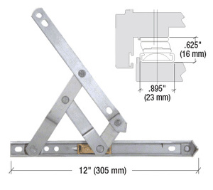 CRL 12" 4-Bar Heavy-Duty Stainless Steel Friction Hinge