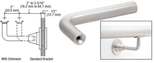 CRL Satin Anodized Newport Series Extension Arms for HR2D Series Brackets