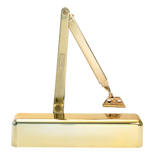 CRL Brite Gold Delayed Action Adjustable Spring Power Size 1/2 to 4 Surface Mount Door Closer