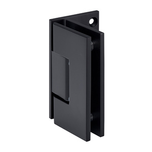 CRL Matte Black Vienna 044 Series 5 Degree Pre-Set Wall Mount Offset Back Plate Hinge