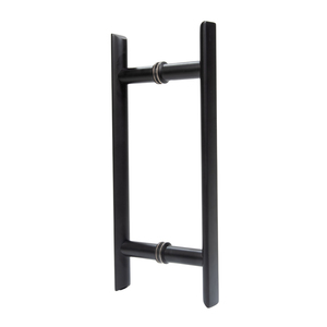 Matte Black 8" Square Ladder Pull Back to Back Handles