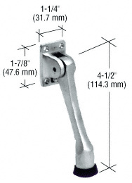 CRL Polished Chrome Door Mounted 4-1/2" Heavy-Duty Stop and Holder