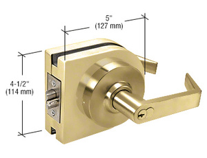 CRL Polished Brass SFIC 7-Pin Classroom Lever Lock Housing - Grade 2