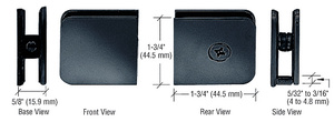 CRL Gun Metal Traditional Style Fixed Panel U-Clamp