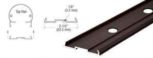 CRL Matte Bronze Pre-Punched 241" Top Rail Infill for Pickets