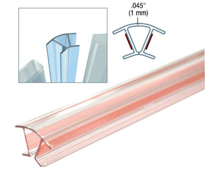 CRL Clear Copolymer Strip for 135º Glass-to-Glass Joints - 10.8mm Laminated Glass