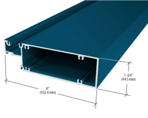 CRL-U.S. Aluminum Horizontal Mullion for 1/4" Glass, Custom Paint- 24'-2"