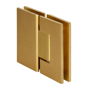 CRL Satin Brass Geneva 180 Series 180 Degree Glass-to-Glass Standard Hinge