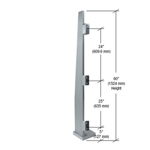 CRL Brushed Stainless Metropolis 60" Left End Post