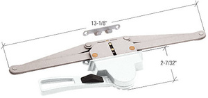 CRL 13-1/8" White Single Pull Lever Operator