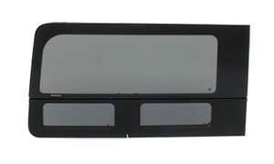 CRL 2015+ OEM Design 'All-Glass' Look Ford Transit Driver's Side Forward Window for 130" or 148" Standard Body and 148" Extended Length Body Medium and High Top Vans