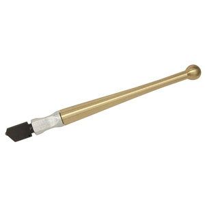 CRL Fletcher® Gold-Tip® Designer II Wide Head Glass Cutter with Brass Handle