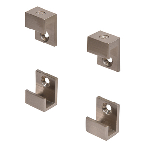 CRL Brushed Nickel 5/8"  Wide Mirror Clip Set