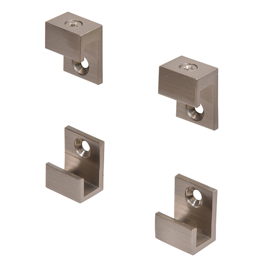 CRL Brushed Nickel 5/8"  Wide Mirror Clip Set